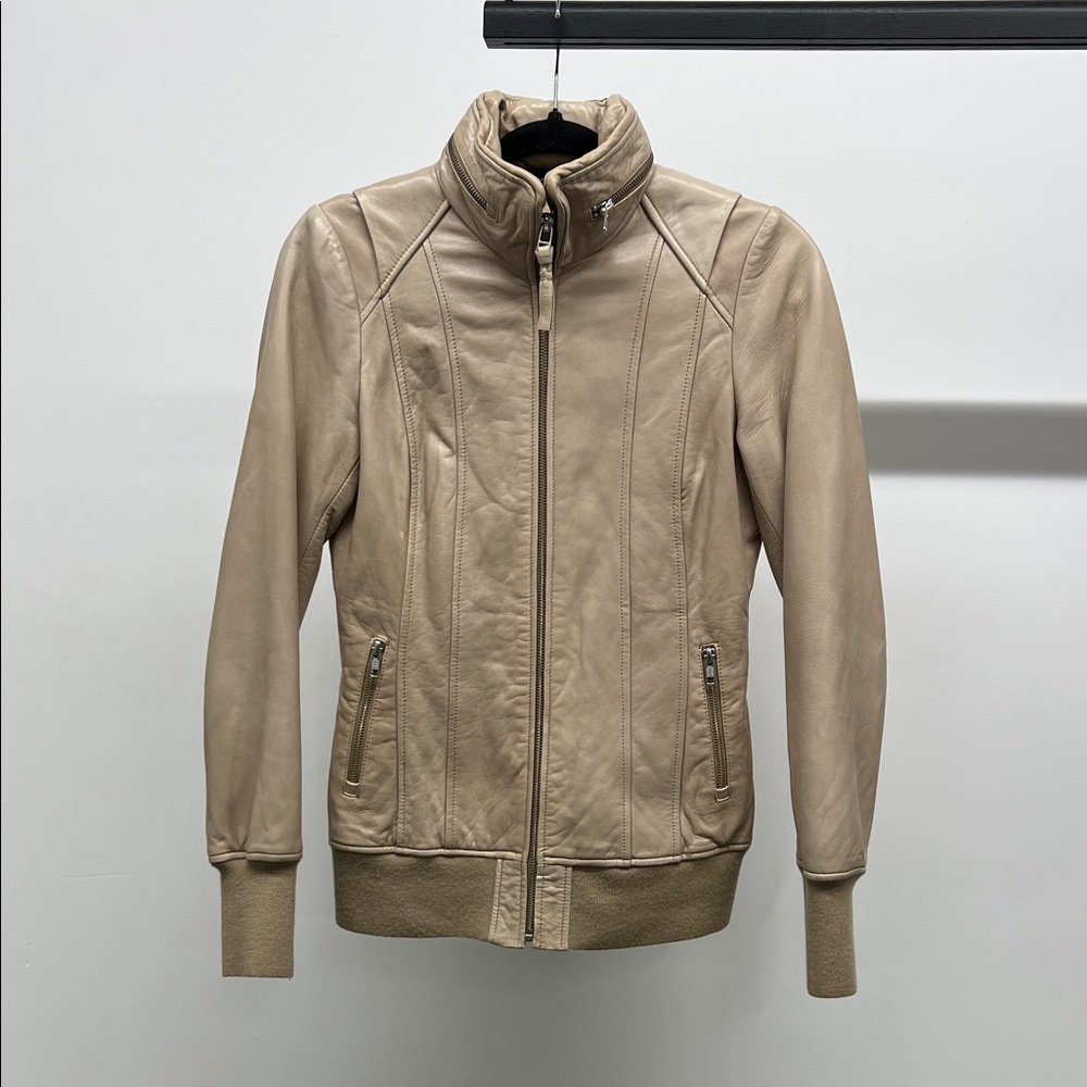 Mackage Beige Leather Jacket